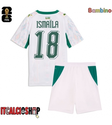 Senegal Ismaila Sarr #18 Prima Maglia Bambino Mondiali 2026 Manica Corta (+ Pantaloni corti)